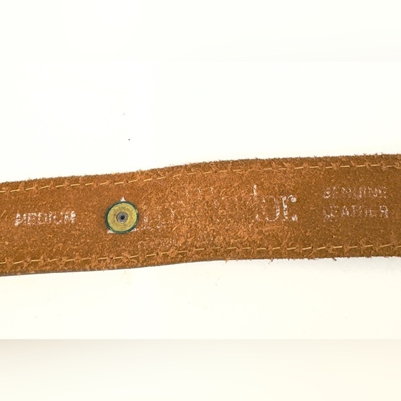 Vintage Ann Taylor Western Leather Concho Belt Womens Medium Southwest Tribal - Picture 9 of 14